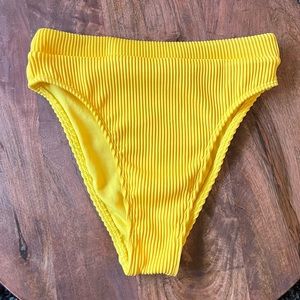 Hollister ribbed high waist high leg cheeky bikini bottom